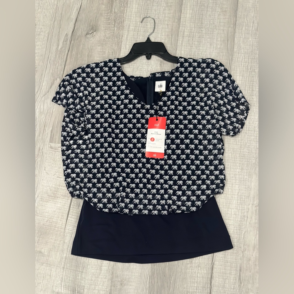 Women’s Cabi size small elephant print top